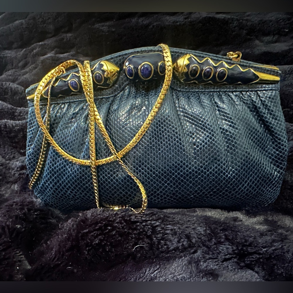 Vintage Finesse La Model Snake Skin Clutch